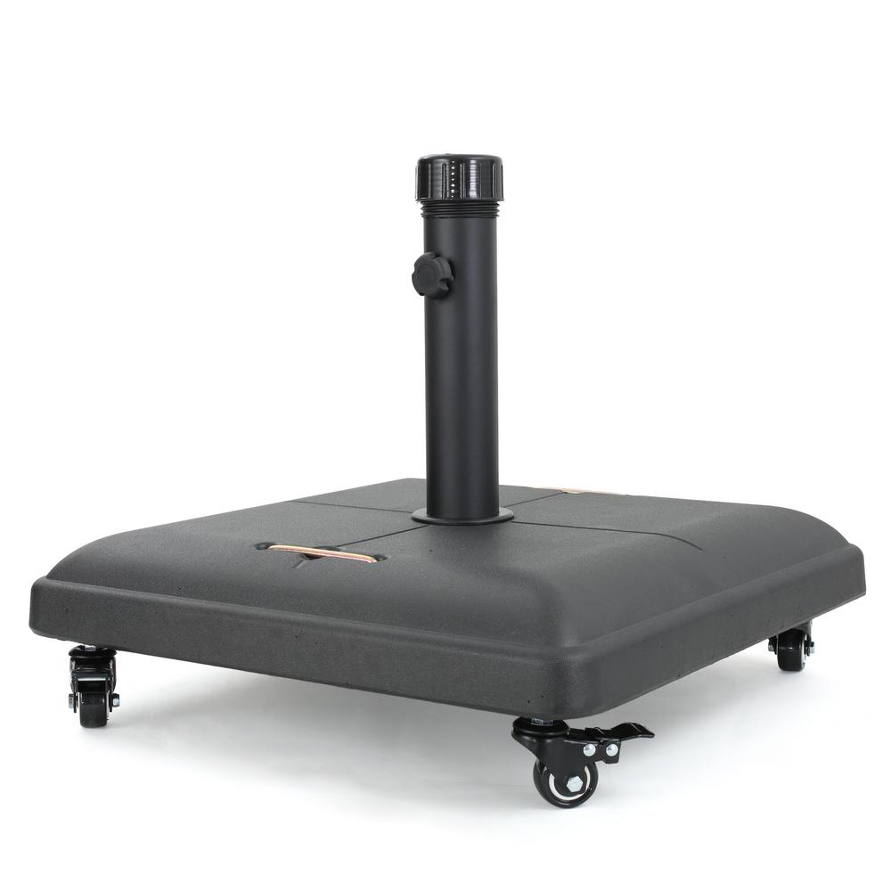 Patio Umbrella Stands Bases Umbrellas The Home Depot Concrete Patio Umbrella Base In Black