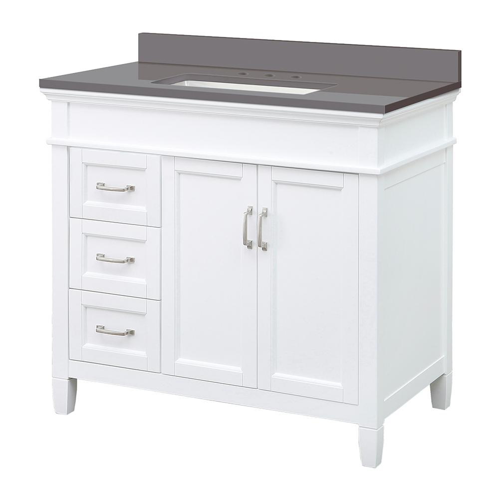 Foremost Ashburn 37 in. W x 22 in. D Vanity in White with