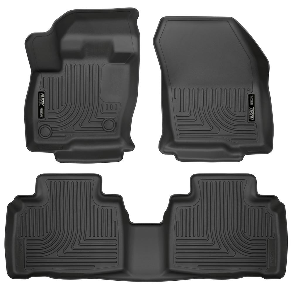 Husky Liners Front Floor Liners Fits 09-18 Ram 1500 Crew Cab 53510 10-18 2500//3500
