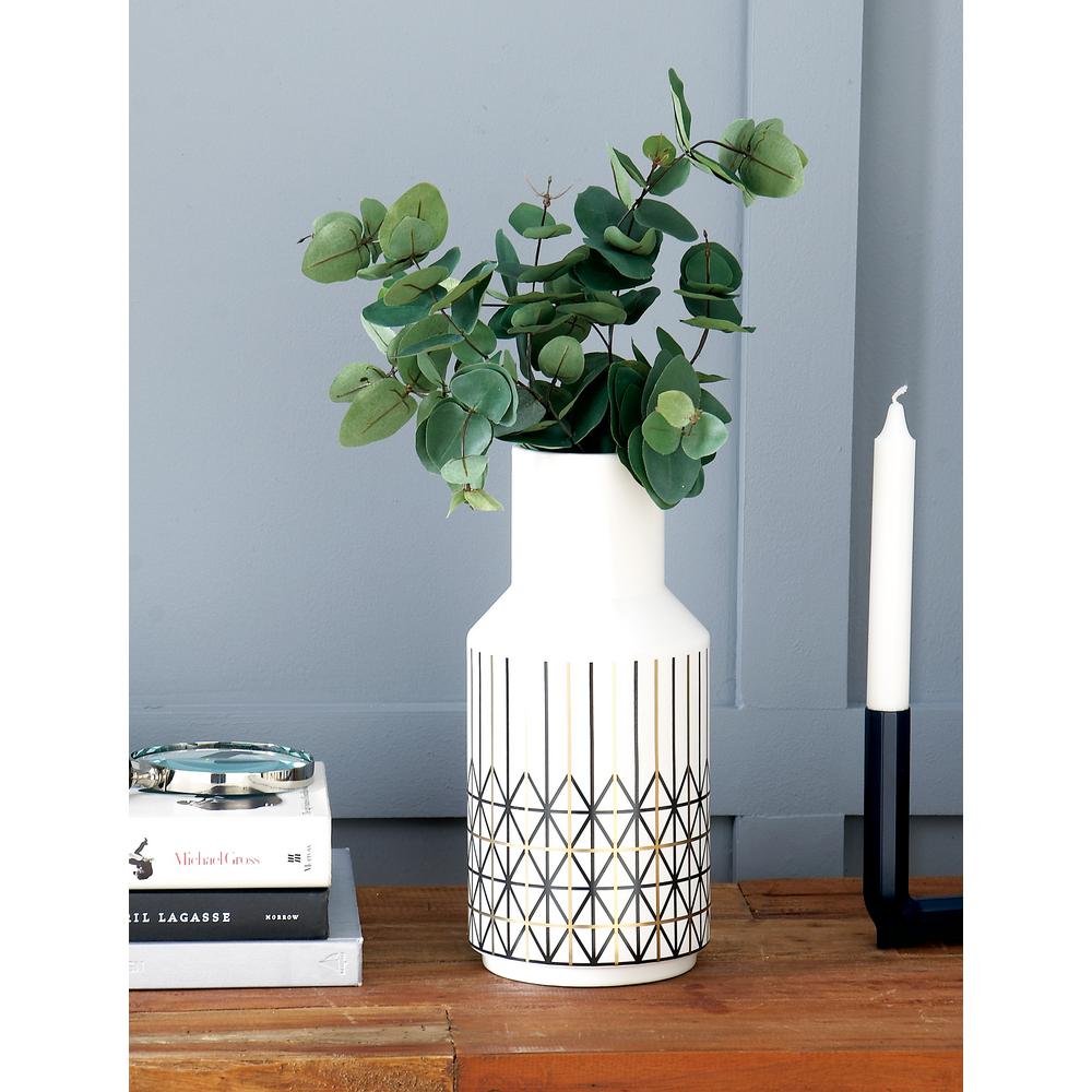 18 In. Ceramic White Decorative Vase With Bird-Sculptures-62181 - The ...