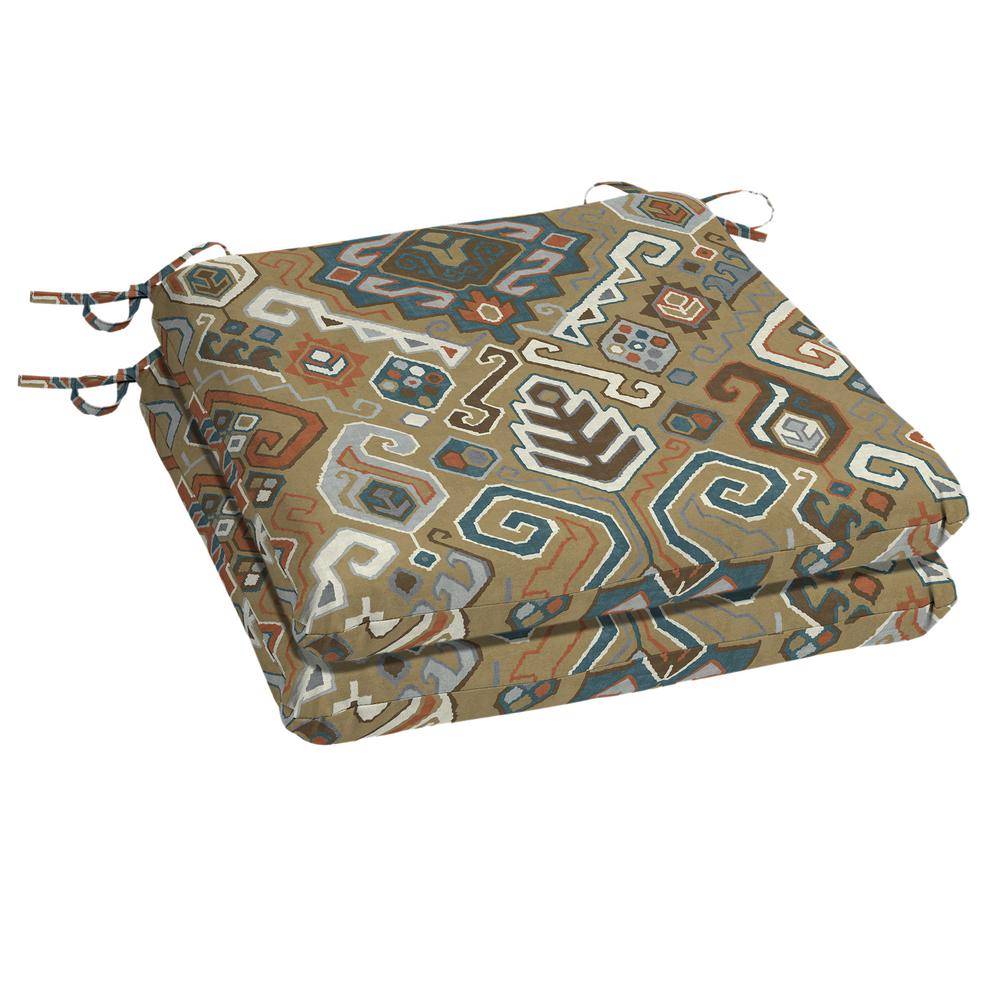 Hampton Bay 20 X 19 Southwest Toffee Outdoor Chair Cushion 2 Pack Hampton Bay 20 X 19 Southwest Toffee Outdoor Chair Cushion 2 Pack