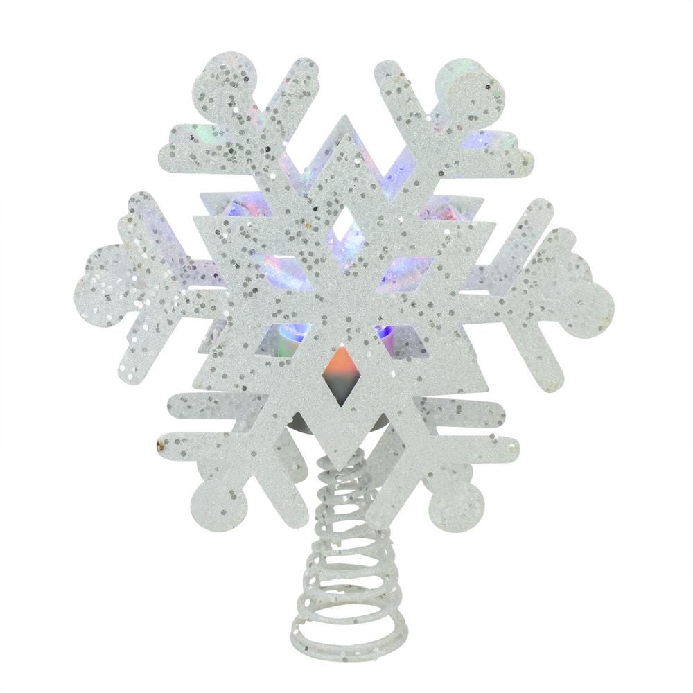 Northlight 12 In Lighted White Snowflake With Rotating Led