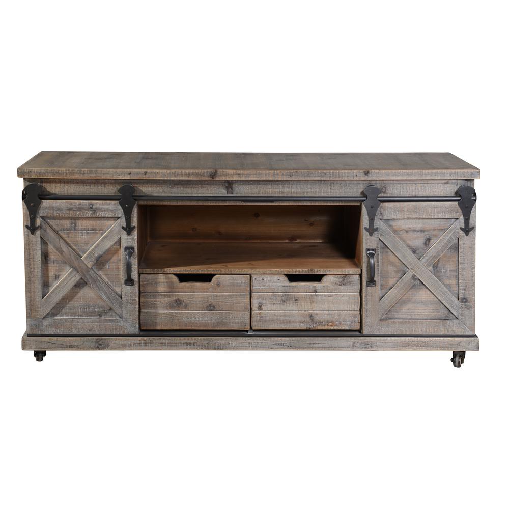 Stylecraft Presley 2 Drawer Driftwood Grey And Door Open Center Tv Presley 2 Drawer Driftwood Grey And Door Open Center Tv Stand