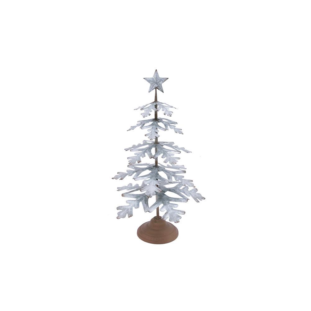 Gerson International 23 in. Holiday Galvanized Metal Tree with Star ...