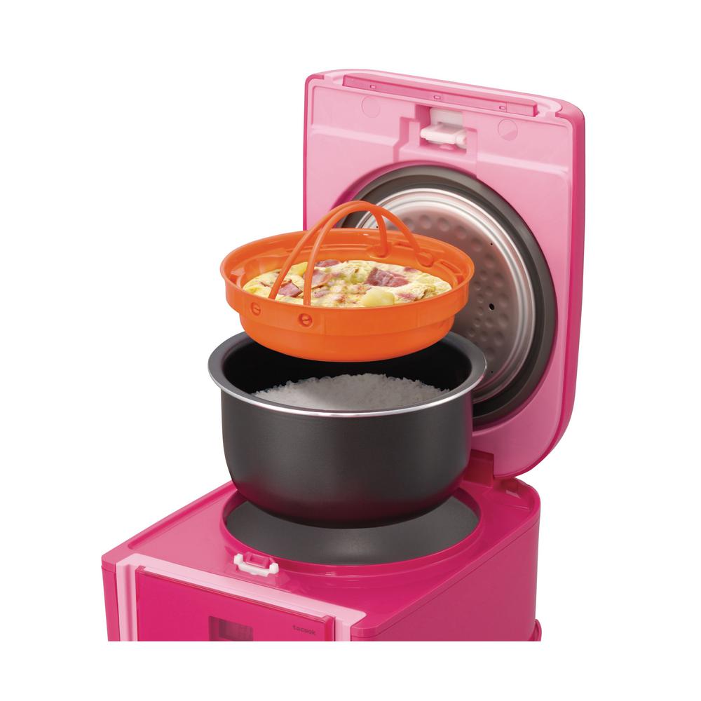 Tiger Corporation Micom 3 Cup Pink Rice Cooker With Tacook Cooking