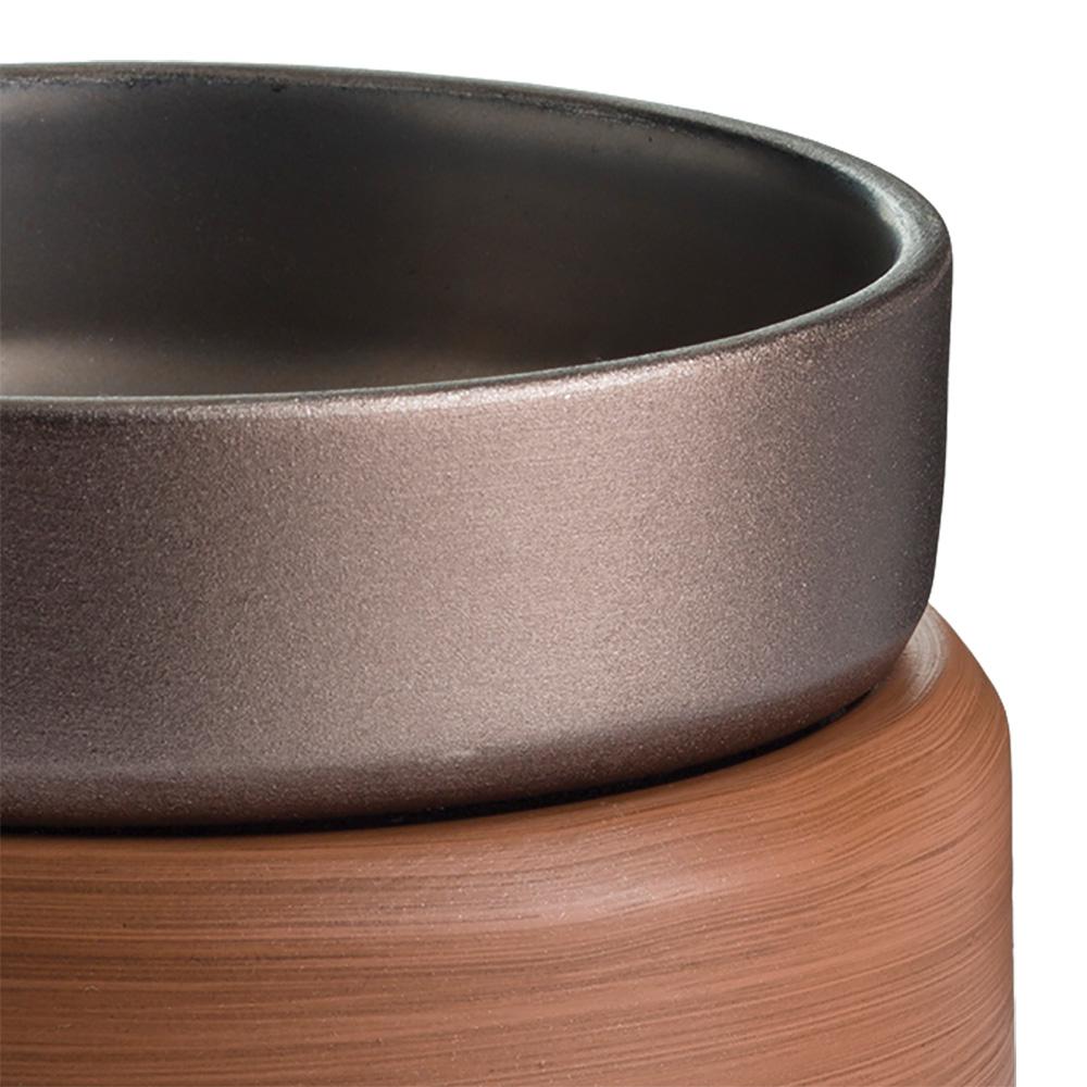 Candle Warmers Etc 5.2 in Pewter Walnut 2-in-1 Classic Fragrance Warmer ...