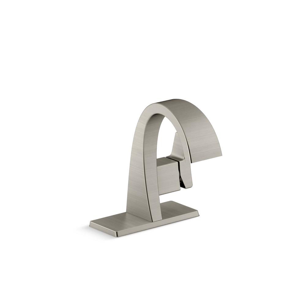 KOHLER Katun Single Hole 1-Handle Bathroom Faucet in Vibrant Brushed Nickel