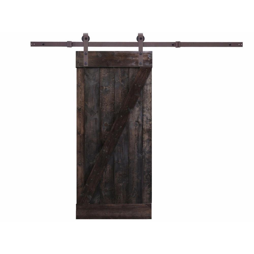 Calhome 24 In X 84 In Primed Dark Coffee Natural Wood Finish 6 6