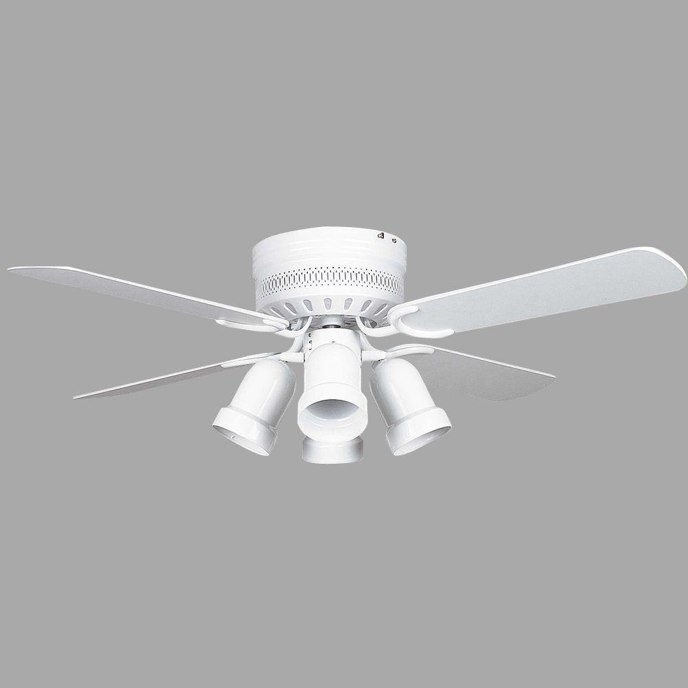 Radionic Hi Tech Palilly 42 In White Ceiling Fan With Light Kit