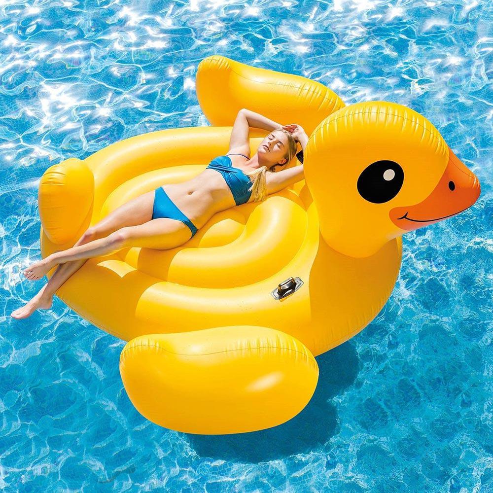 UPC 078257321865 product image for Mega Yellow Duck Island Pool Float, Multi | upcitemdb.com