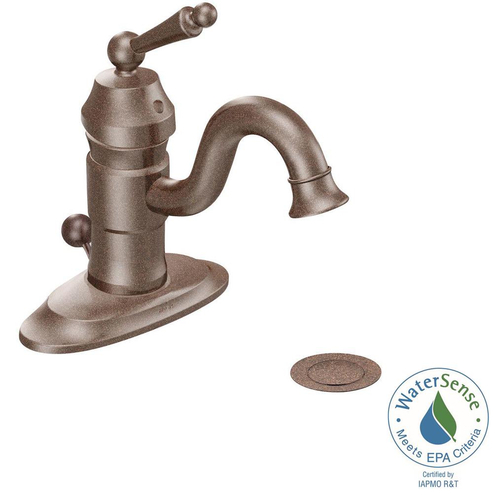 Oil Rubbed Bronze Moen Single Handle Bathroom Sink Faucets S411orb 64 1000 