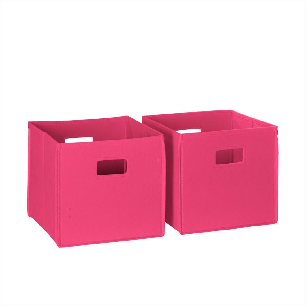 pink plastic toy bin