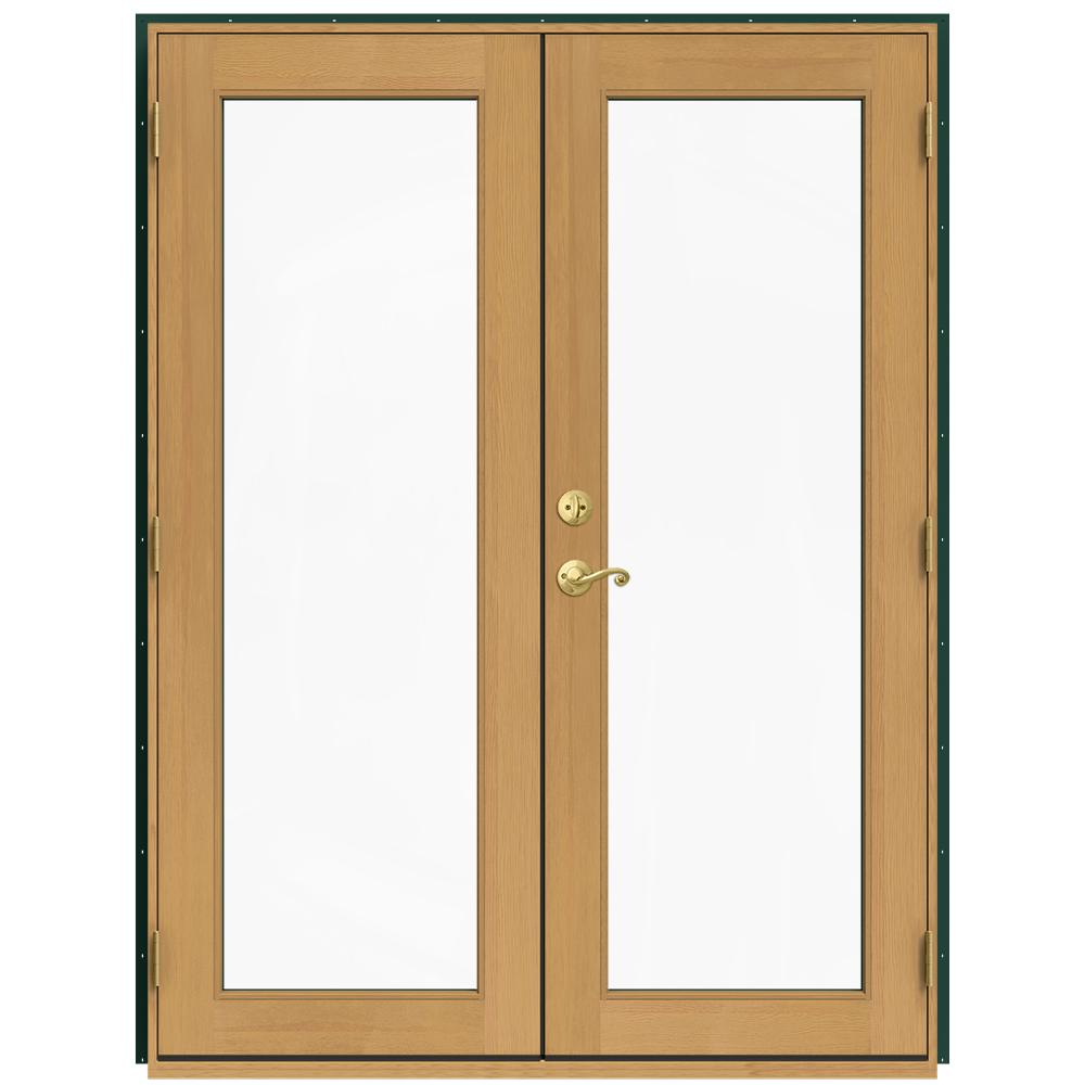 JELD-WEN 59.5 In. X 79.5 In. W-2500 Hartford Green Left-Hand Inswing ...