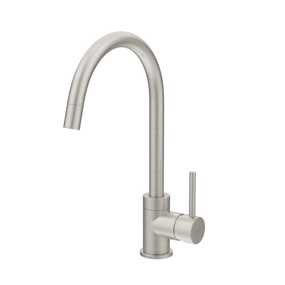 Symmons Dia Single Handle Pull Down Sprayer Kitchen Faucet In