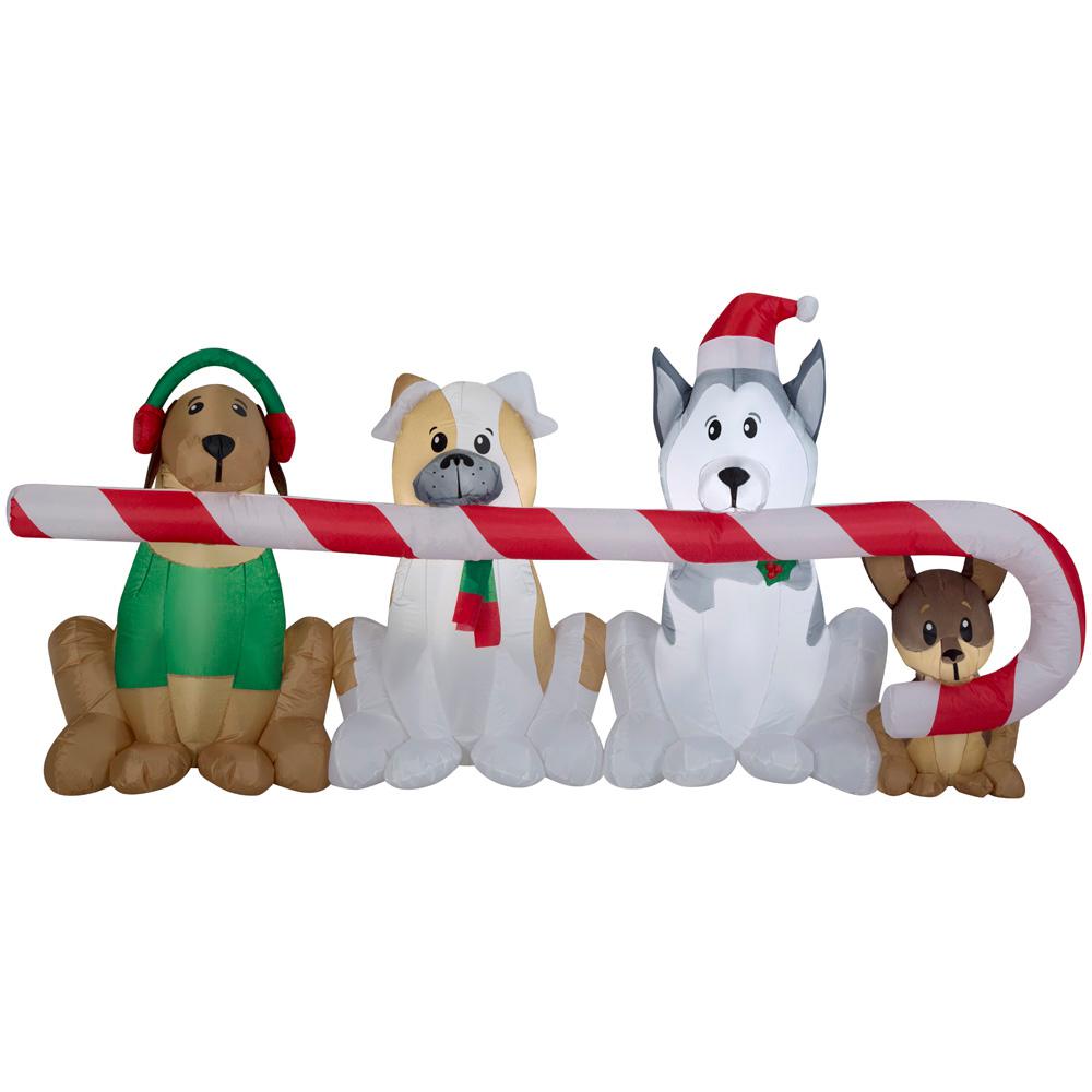 Airn Inflatable Playful Puppy Dog, Light Up Dog Yard Decorations