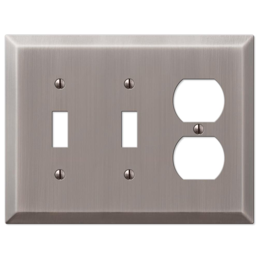 Amerelle Century 2 Toggle 1 Duplex Wall Plate, Antique Nickel-163TTDAN ...