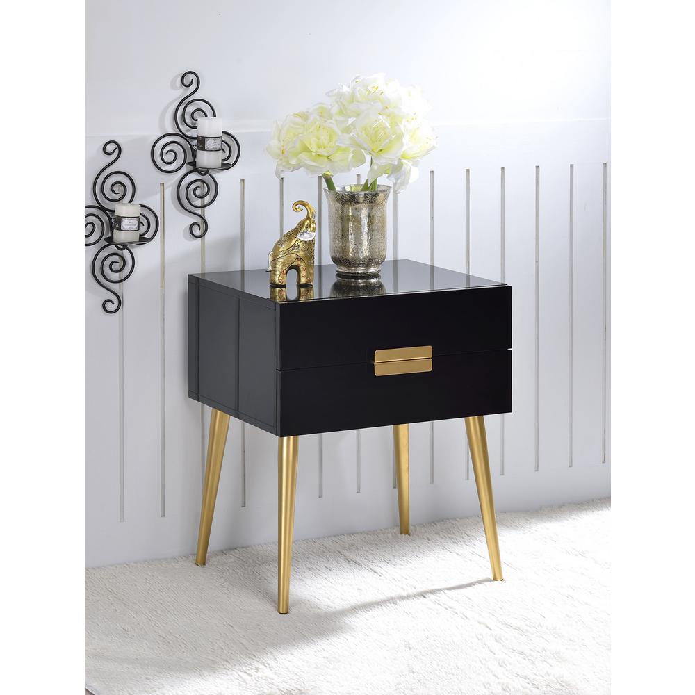 Worldwide Denvor Black and Gold End TableVA84495 The Home