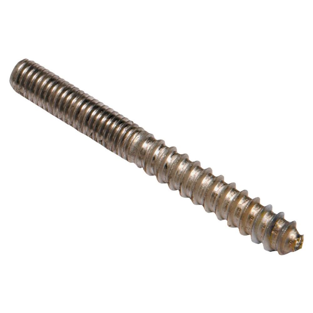 The Hillman Group 5/16 in.-18 tpi x 2 in. Stainless Steel Hanger Bolt Stainless Steel Bolts Home Depot
