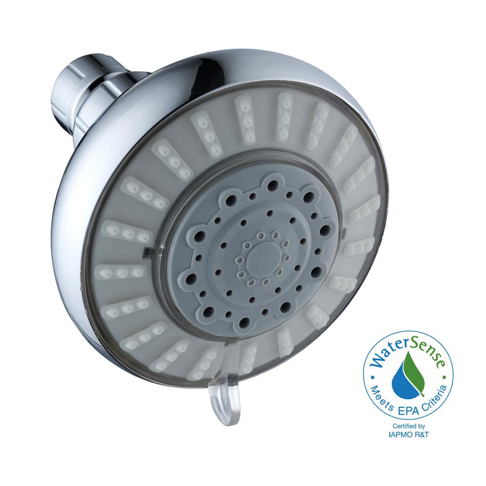 Glacier Bay 5Spray 4 in. LED Showerhead in Chrome51915W001 The