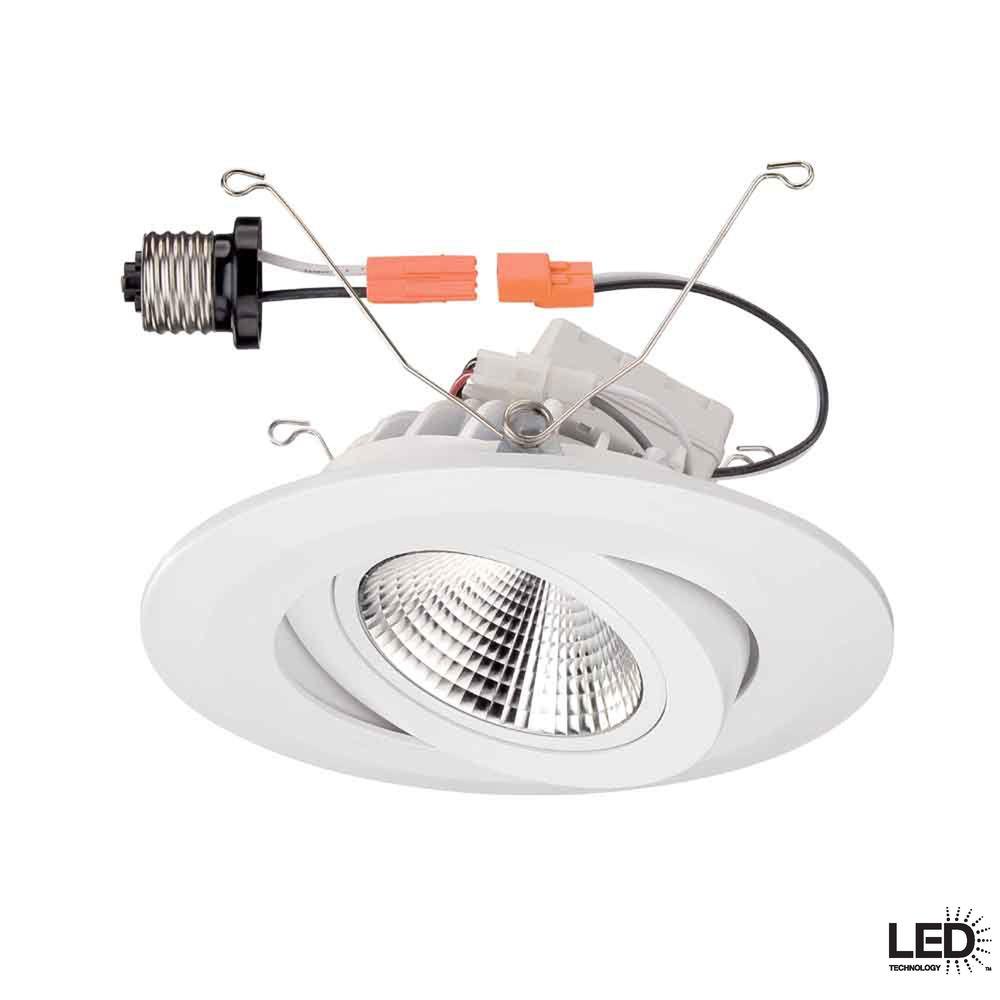 Commercial Electric 6 in. White Gimbal Recessed LED TrimCER6742WH