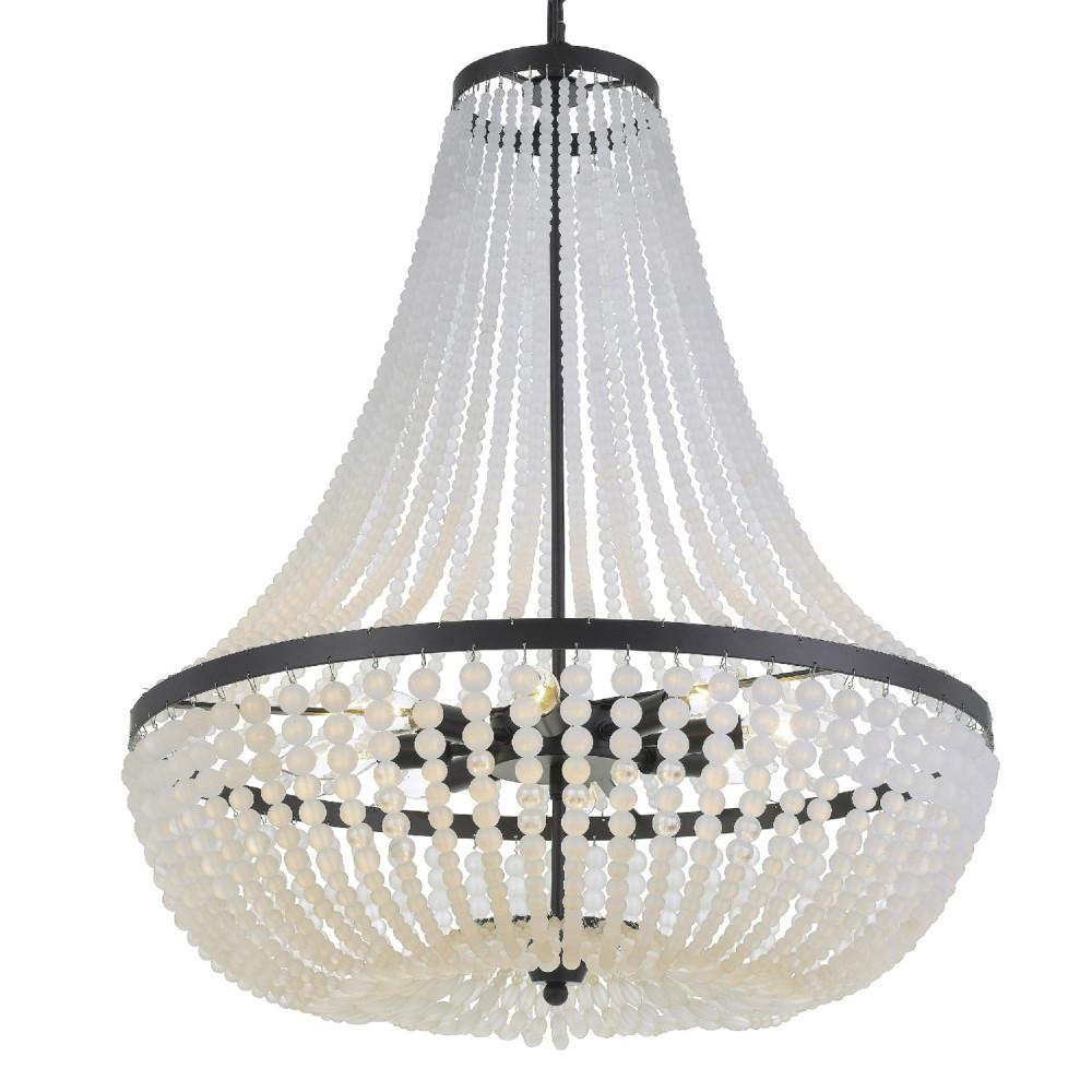Crystorama Rylee 8 Light Matte Black Beaded Chandelier 609 Mk The Home Depot - Black Bead Chandelier Crystorama Rylee 8 Light Matte Black Beaded Chandelier 609 Mk The Home Depot - Black Bead Chandelier