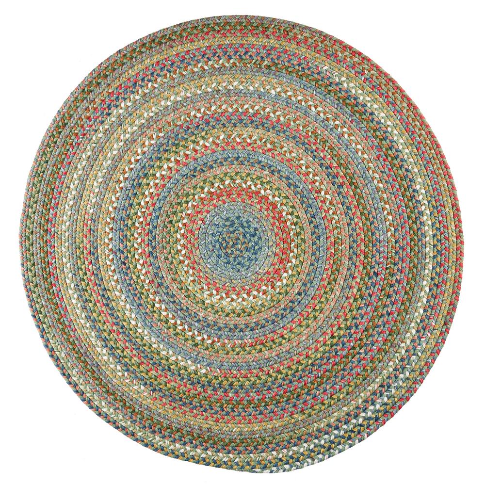 Rhody Rug Bouquet Peridot 6 Ft X Round Indoor Outdoor Braided Rhody Rug Bouquet Peridot 6 Ft X Round Indoor Outdoor Braided