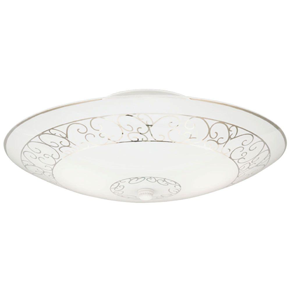 Westinghouse 2 Light White Interior Ceiling Semi Flush Mount Westinghouse 2 Light White Interior Ceiling Semi Flush Mount With Scroll Design