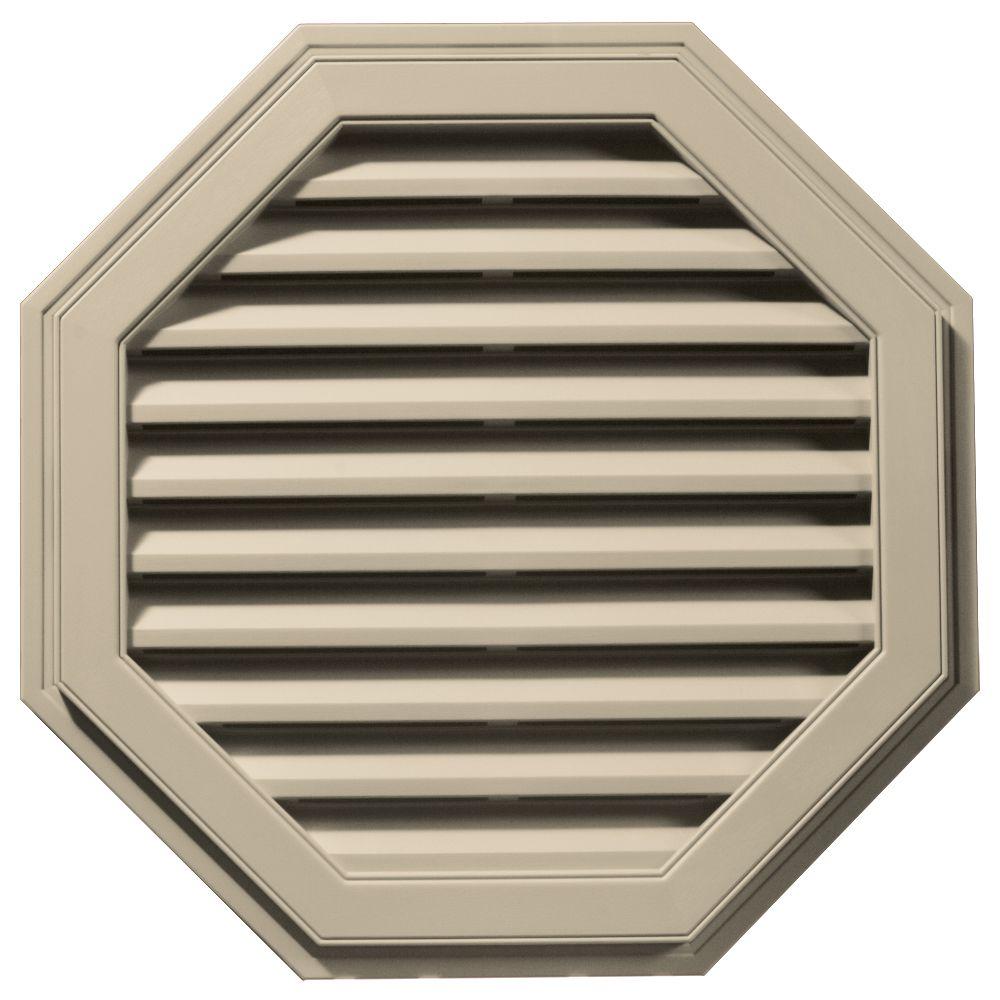 Builders Edge 32 in. Octagon Gable Vent in Sandalwood120013232011