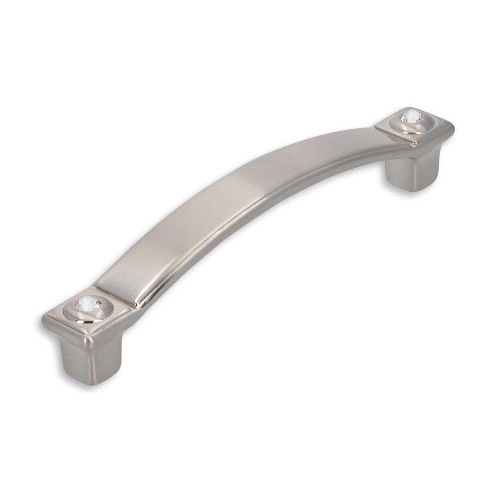 Siro Designs Vega 4 35 In Center To Center 3 75 In Matte Aluminum And Faux Diamond Drawer Pull 104 144 The Home Depot
