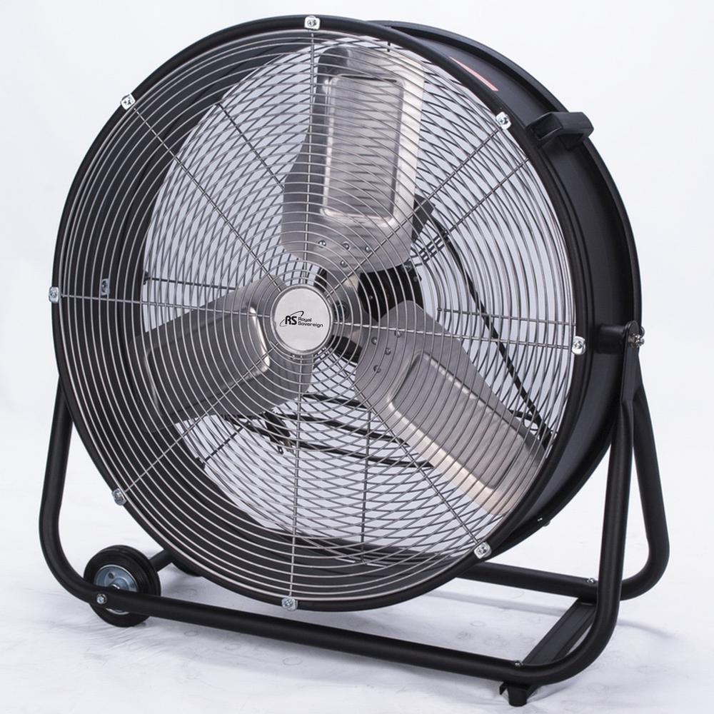 Royal Sovereign 24 In 2 Speed Drum Fan With 360 Degree Vertical Tilt Racc Hv24 The Home Depot