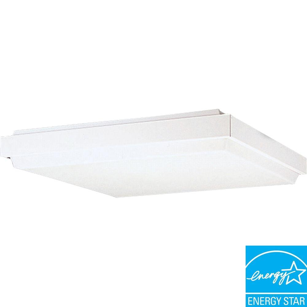Progress Lighting 2-Light White Fluorescent Fixture by Progress Lighting