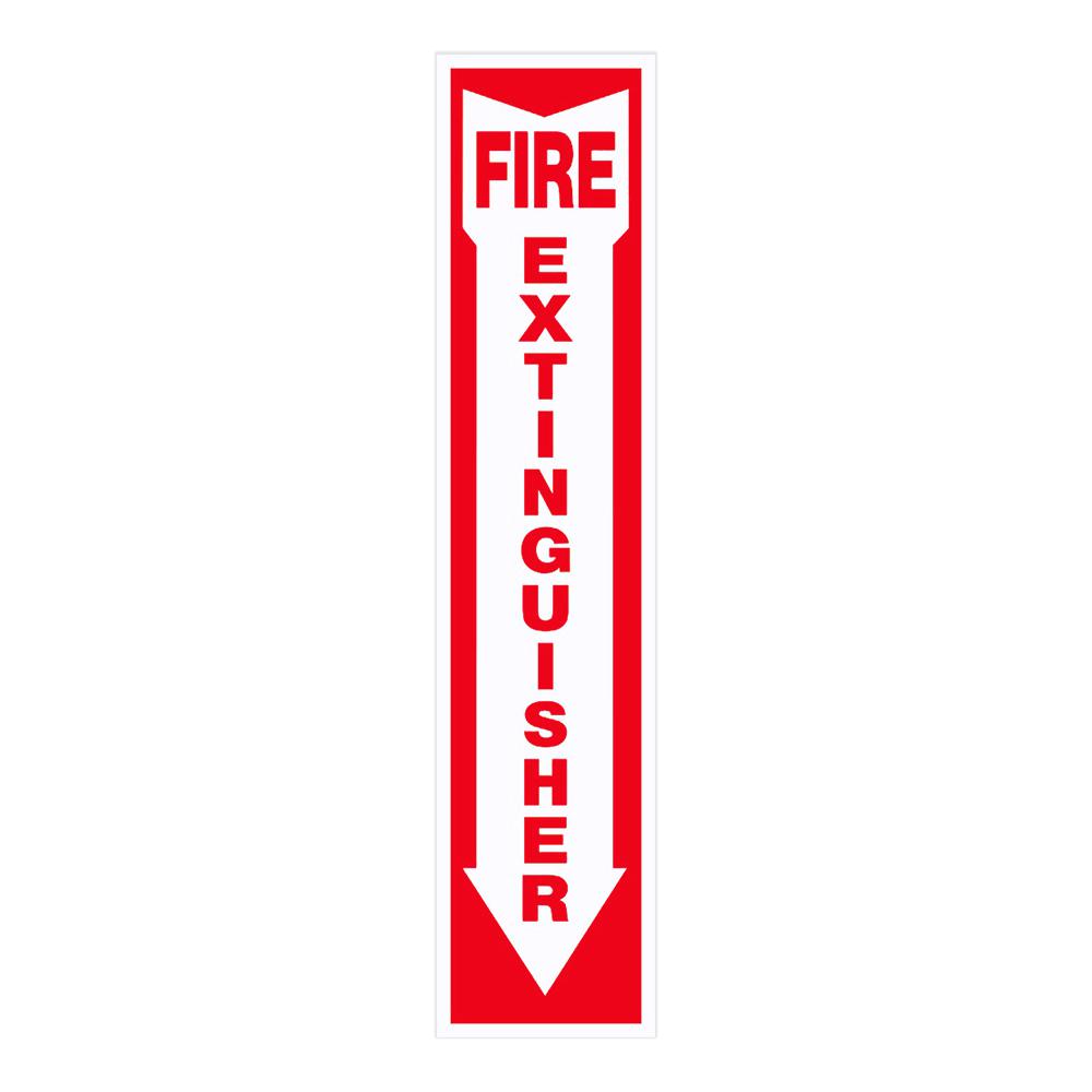 Everbilt 4 in. x 18 in. Glow-in-the-Dark Fire Extinguisher Sign-31504 ...