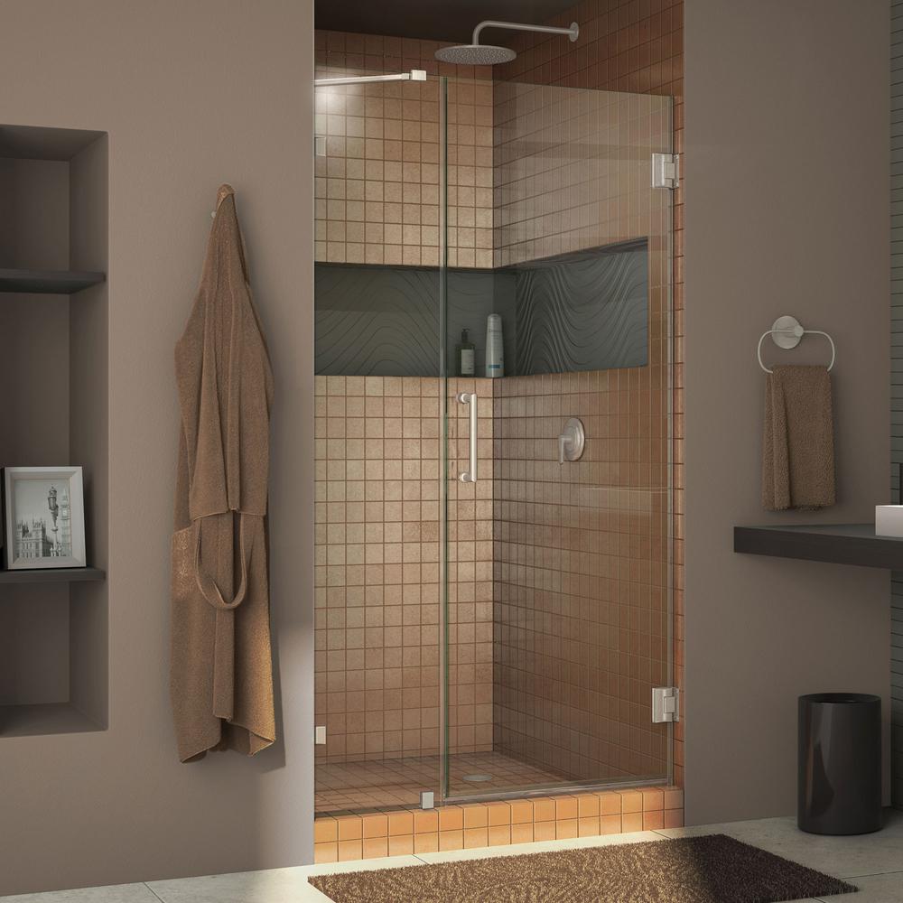 Dreamline Unidoor Lux 44 In X 72 Frameless Hinged Shower Door Dreamline Unidoor Lux 44 In X 72 Frameless Hinged Shower Door Brushed