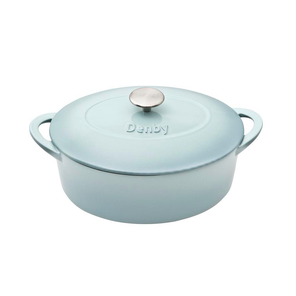 La Cuisine 6.75 Qt. Cast Iron Oval Casserole With Black Enamel LC 6240 ...