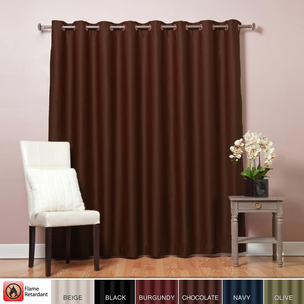 Best Home Fashion 100 In W X 96 In L Chocolate Wide Flame