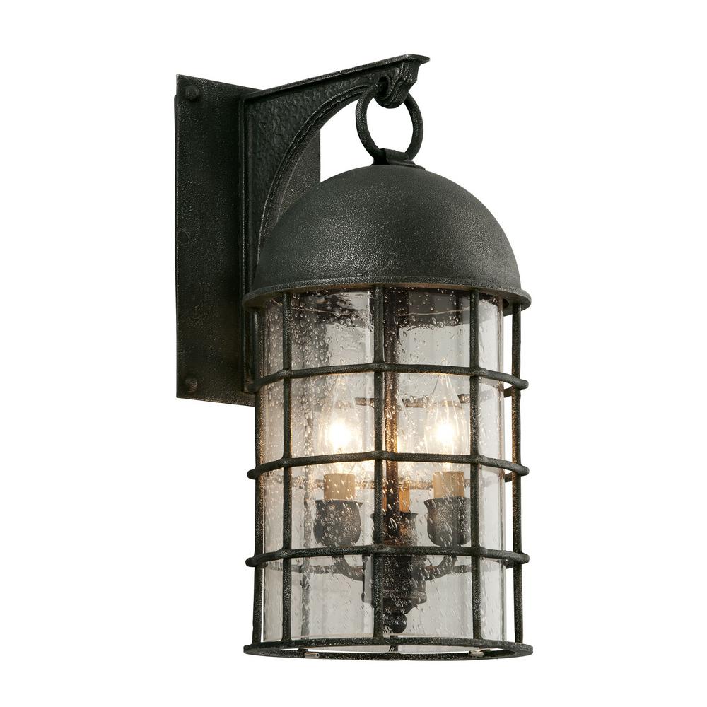 Troy Lighting Outdoor Ideas Troy Lighting Charlemagne 3 Light Aged Pewter Outdoor Wall Mount Sconce