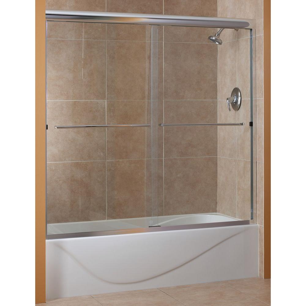 Cove 60 in. x 60 in. Semi-Framed Sliding Tub Door in ...