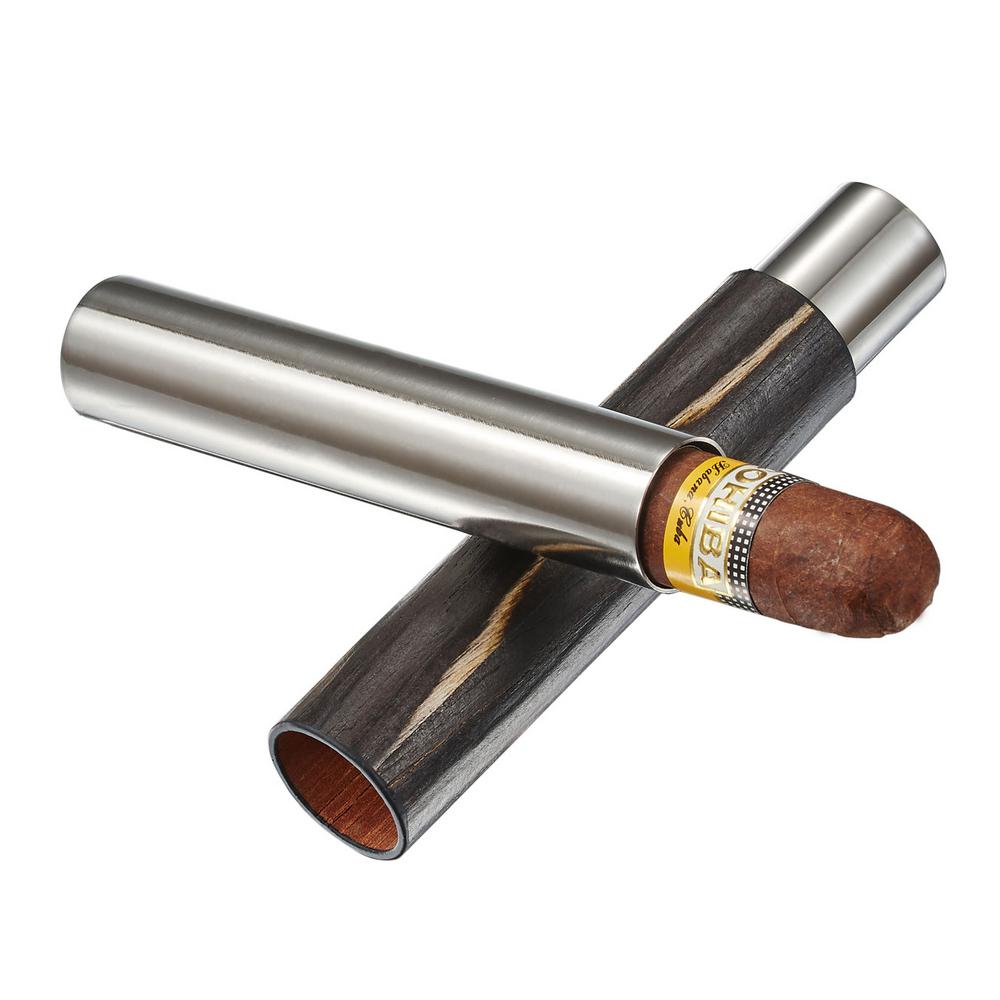 Visol Admon Dark Exotic Wood Wrapped Cigar TubeVCASE799 The Home Depot