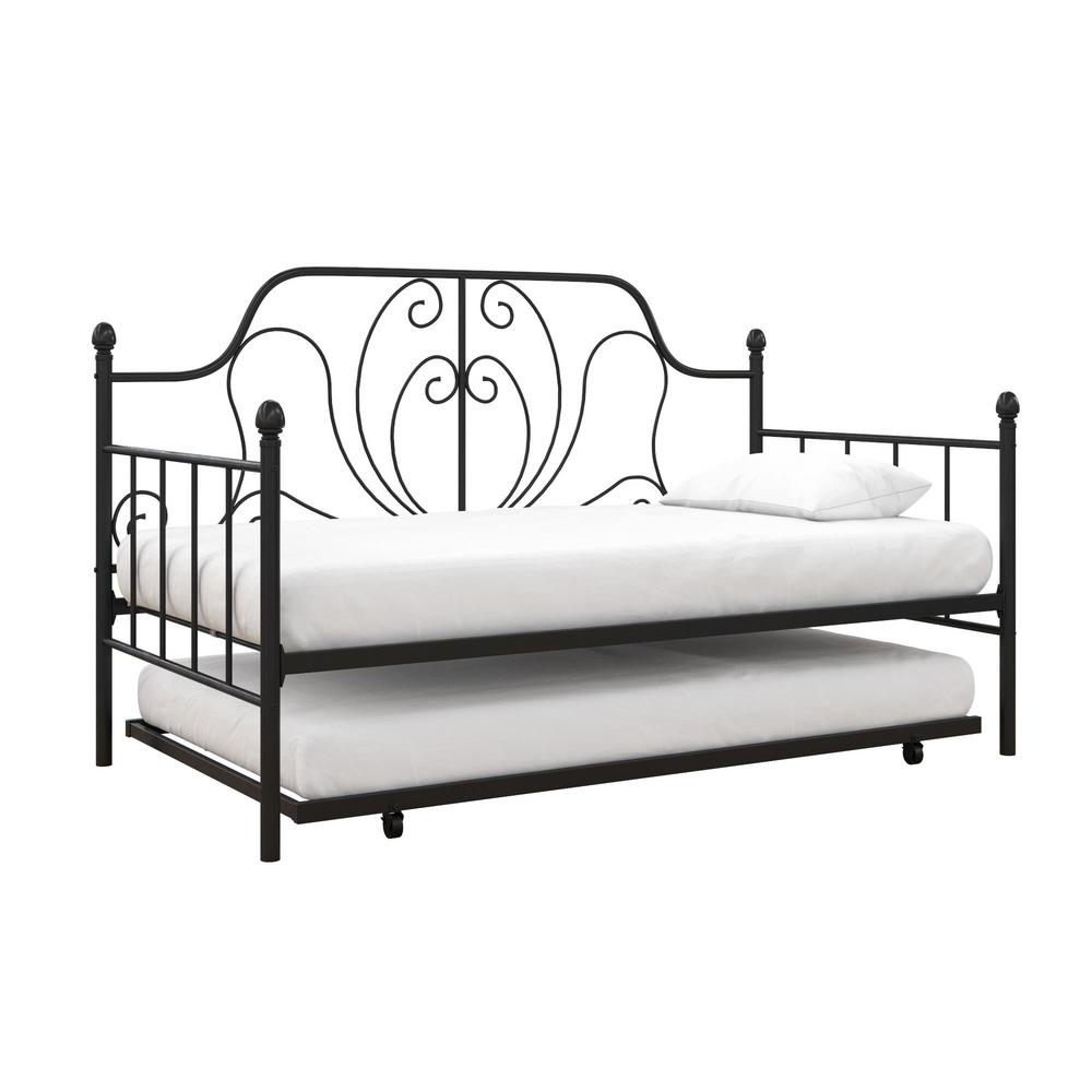 DHP Lucy Black Metal Twin/Twin Daybed and TrundleDE94154 The Home Depot