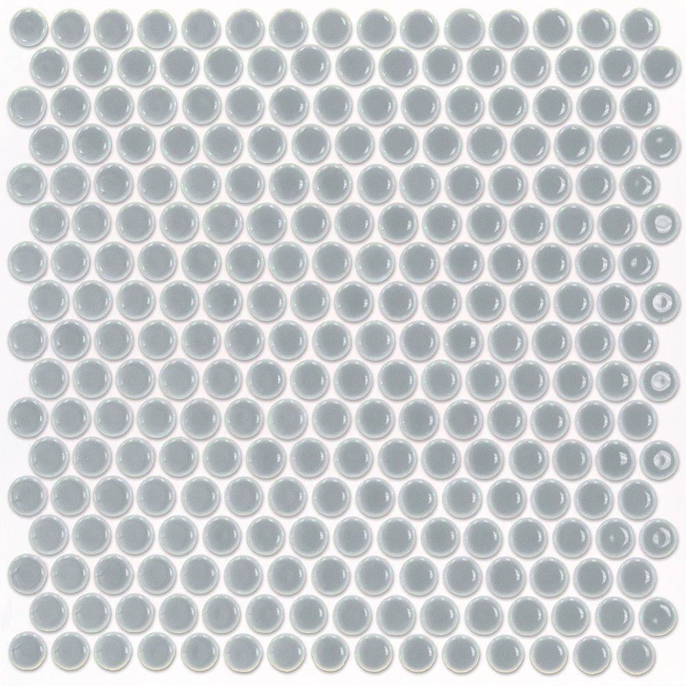 Ivy Hill Tile Bliss Edged Penny Round Modern Gray 12 in. x ...