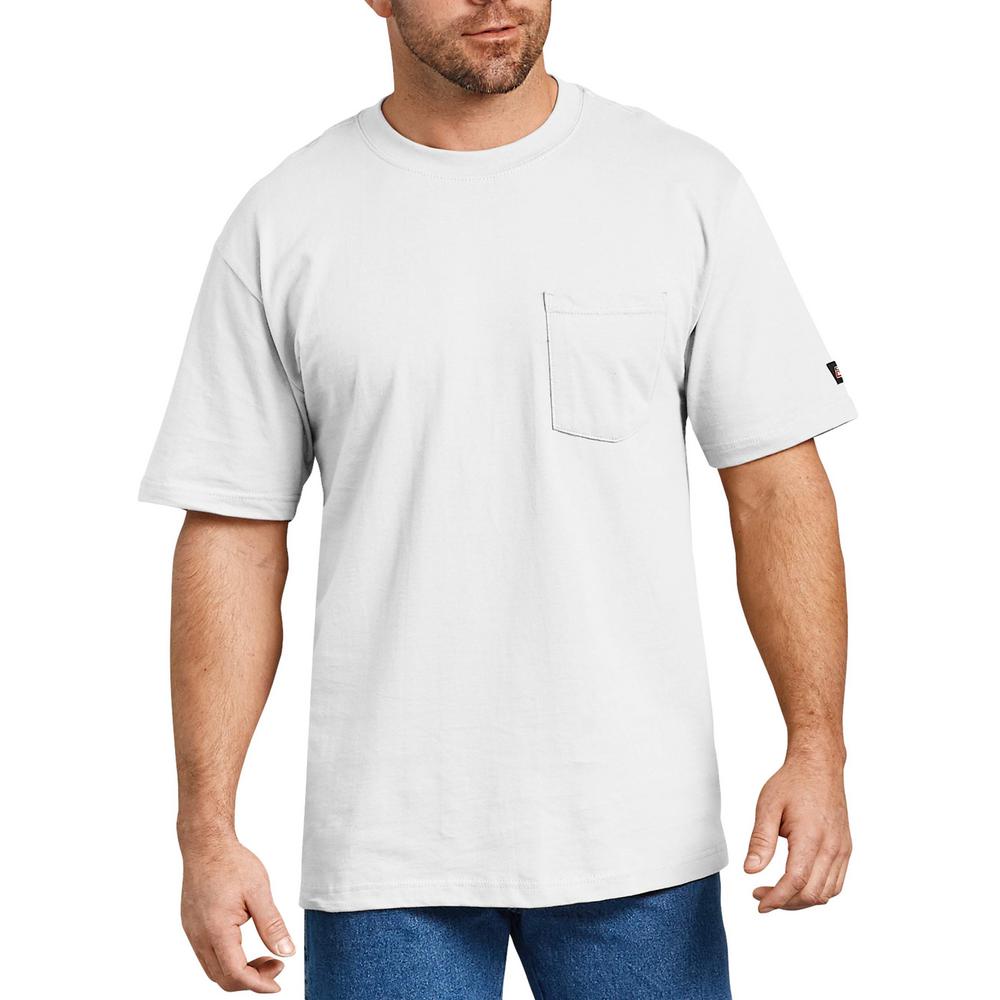 Dickies Men's Extra Large White Pocket T-Shirt-GS407WH-XL - The Home Depot