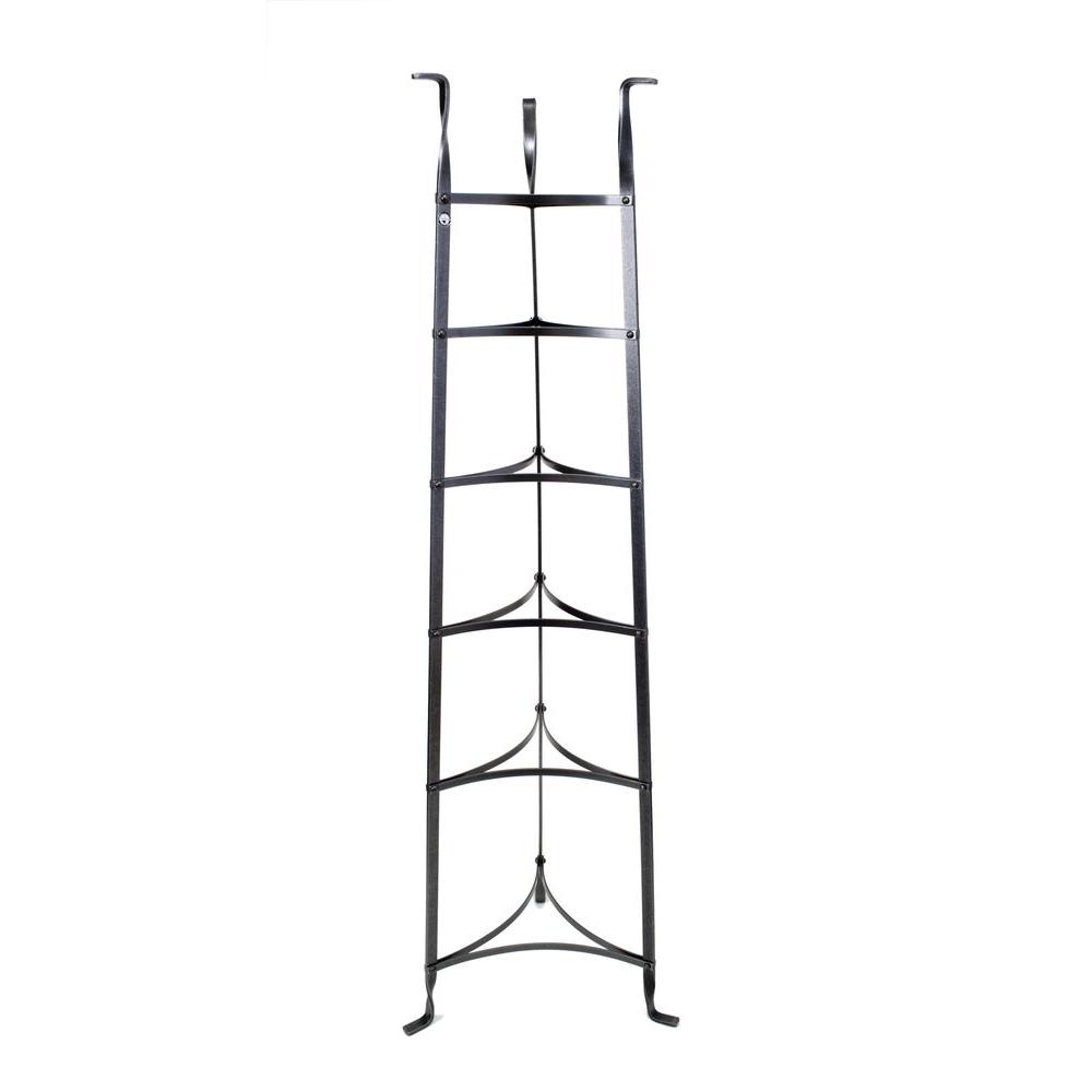 Enclume Premier Elite Bookshelf Wall Pot Rack in Hammered SteelPR36 HS