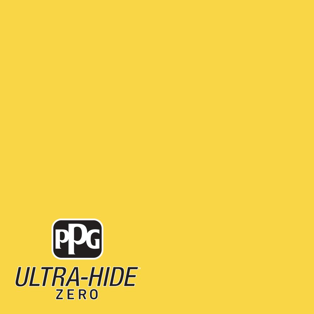 PPG 1 gal. #HDPY41D Ultra-Hide Zero Festival Yellow Flat Interior Paint ...