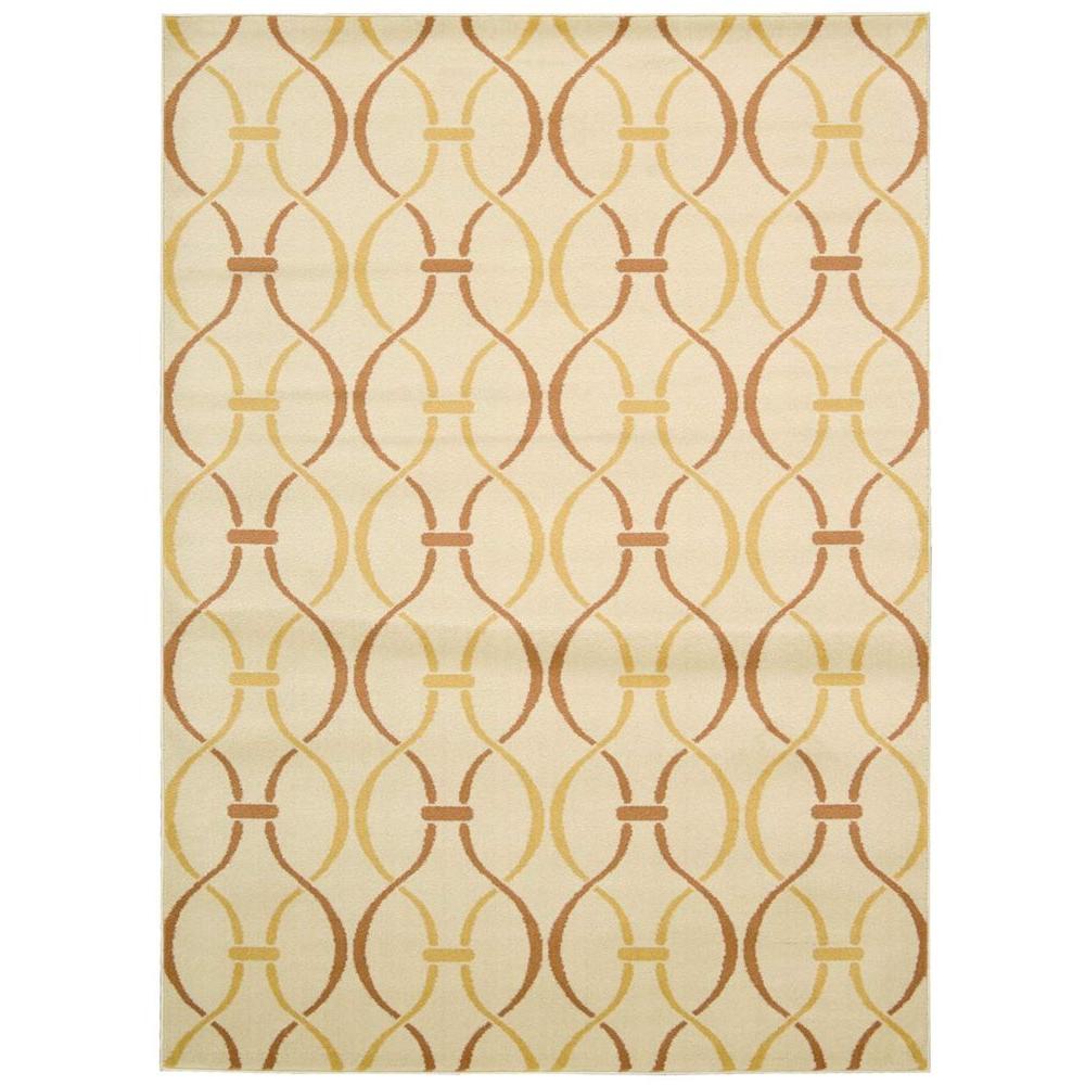 Nourison Overstock Nova Ivory/Yellow 5 ft. x 7 ft. Area Rug212245