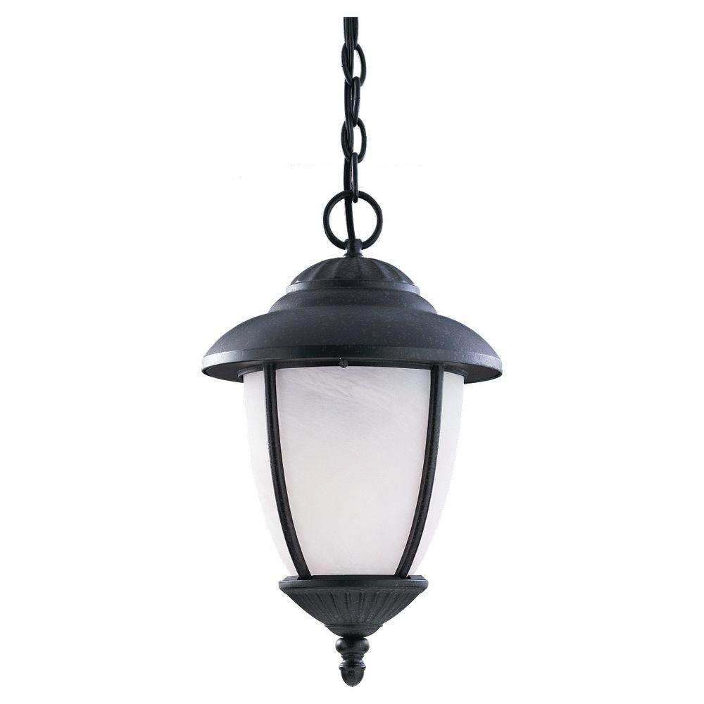 Sea Gull Lighting Yorktown 1 Light Outdoor Hanging Forged Iron Yorktown 1 Light Outdoor Hanging Forged Iron Pendant Fixture