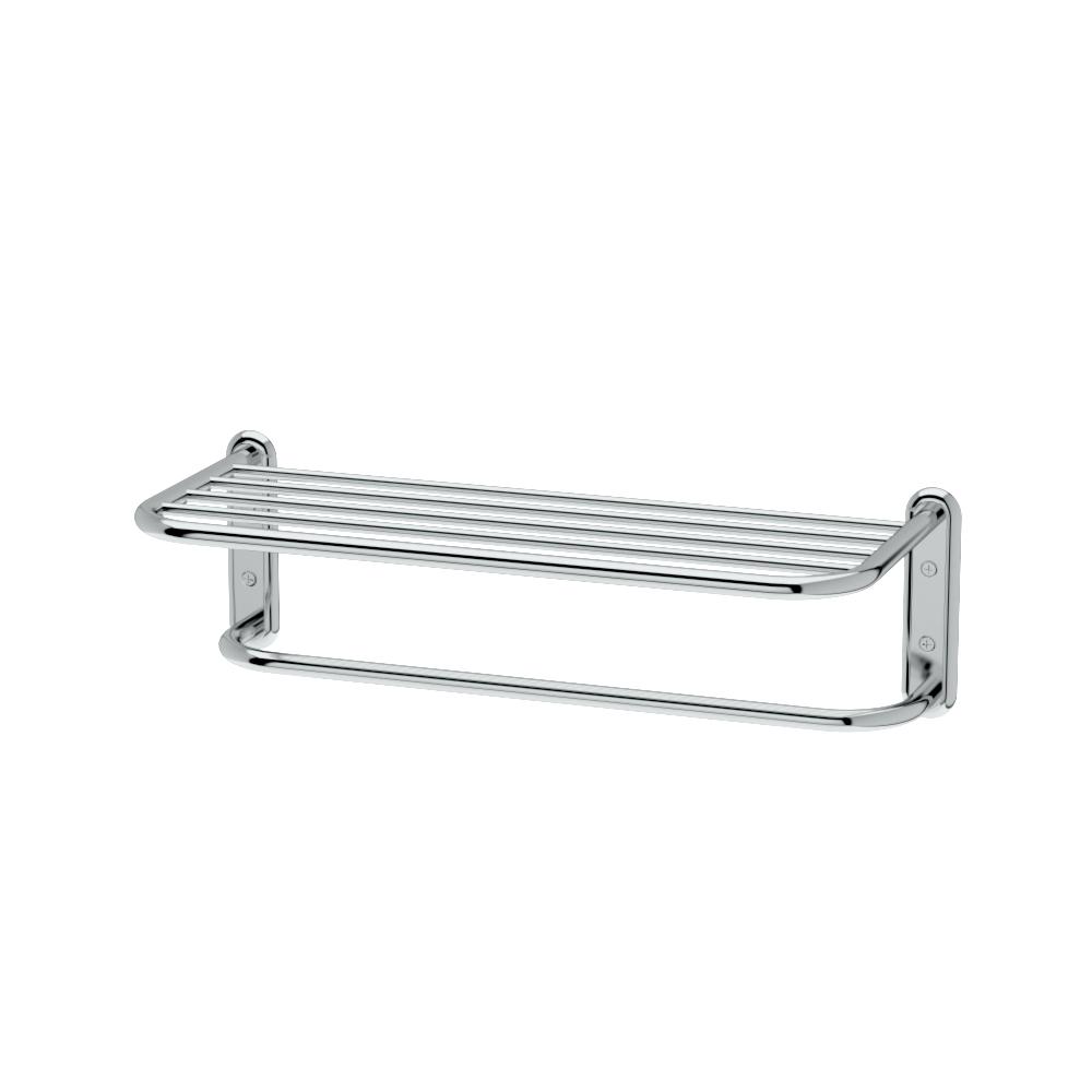 Chrome Wall Mounted Bathroom Towel Holder Shelf Rack by Top Home Solutions