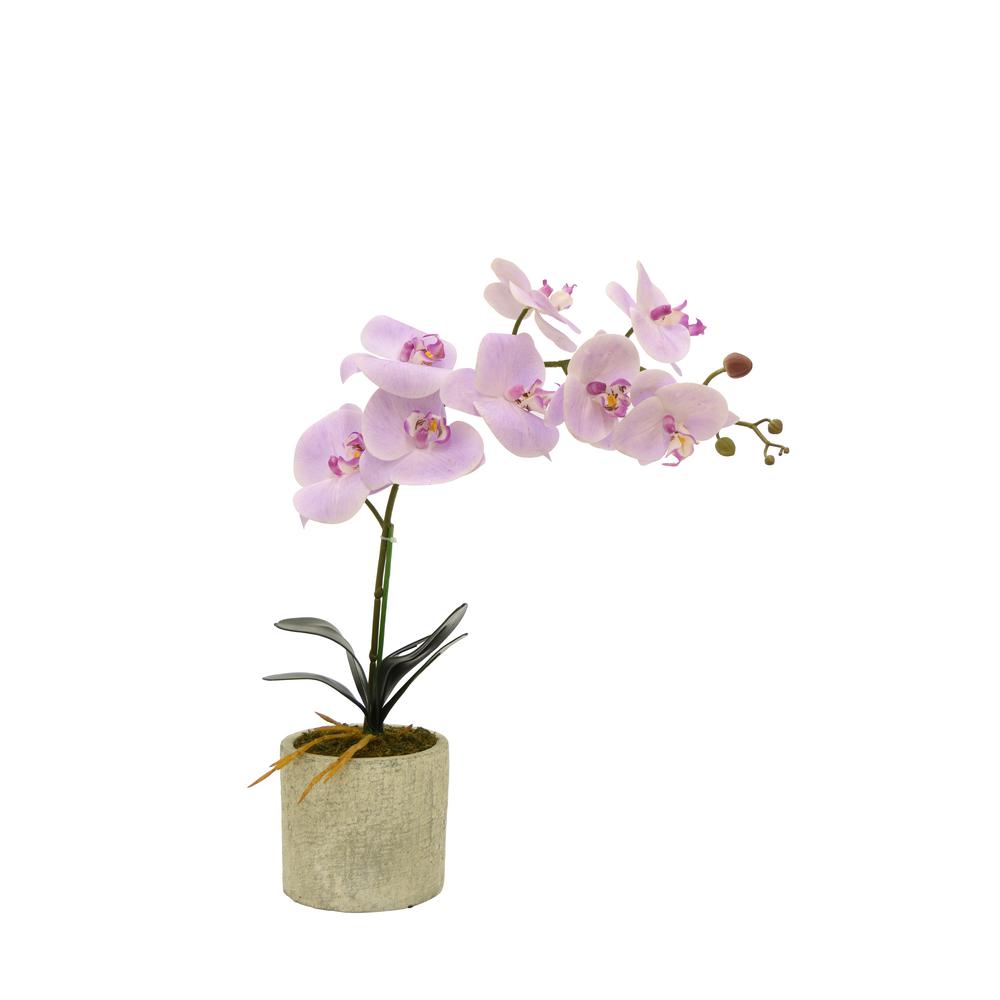 Three Hands Faux Orchid Pink Flower Pot 82597 The Home Depot Three Hands Faux Orchid Pink Flower Pot