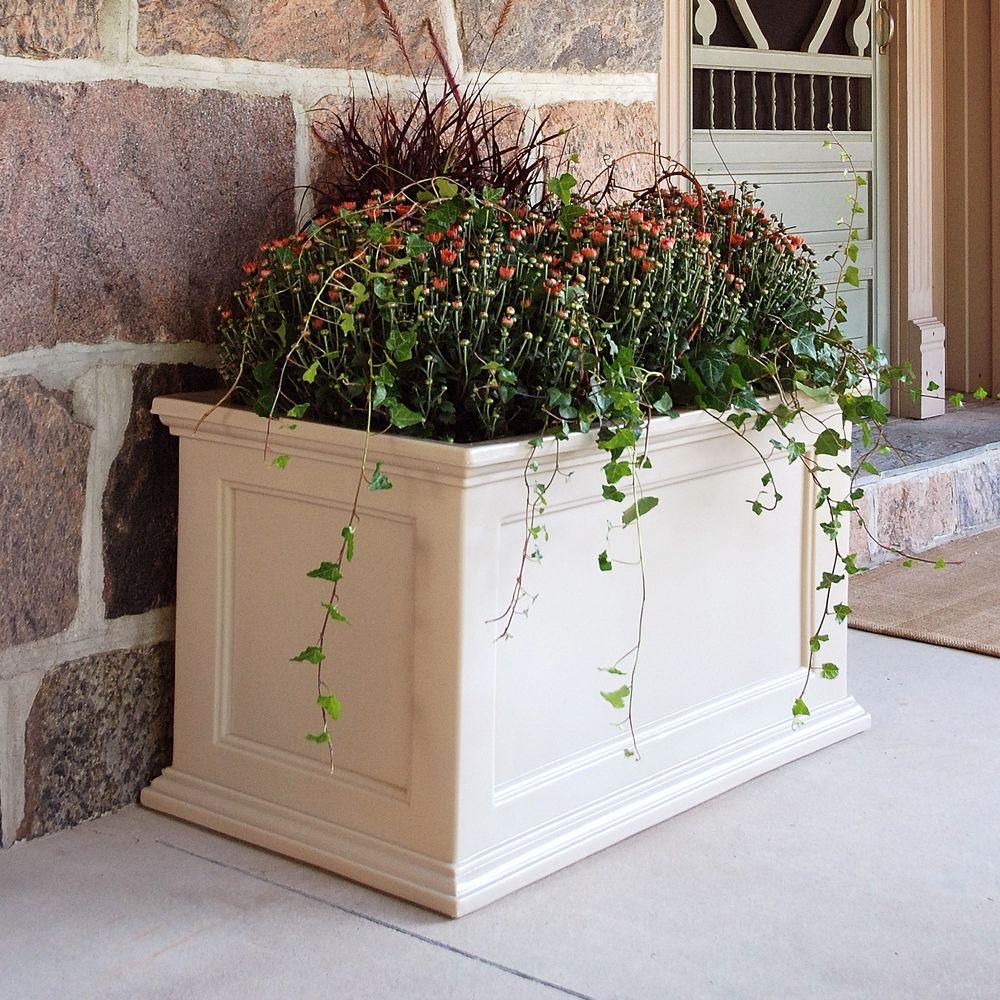 Mayne Fairfield 36 in. x 20 in. Clay Plastic Planter5826C The Home Depot