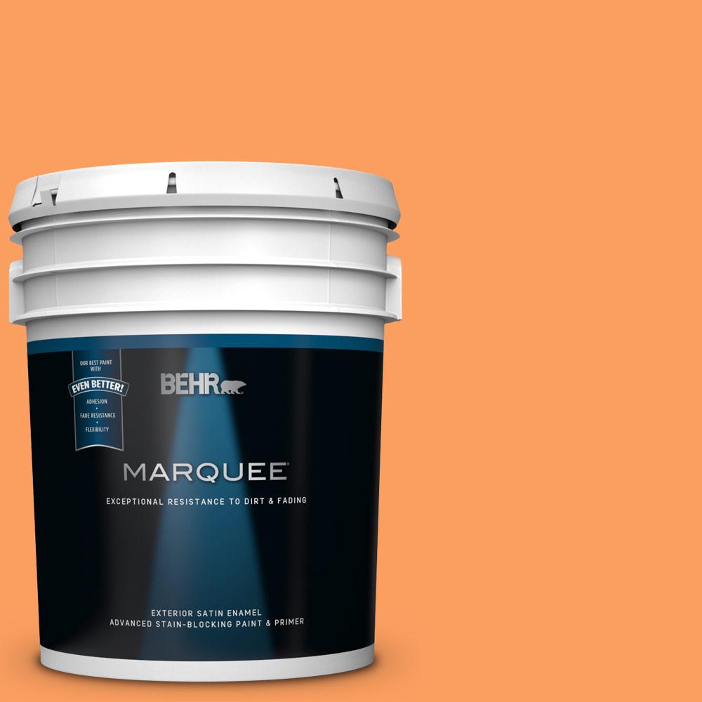 BEHR MARQUEE 5 gal. 250B5 Orange Spice Satin Enamel Exterior Paint