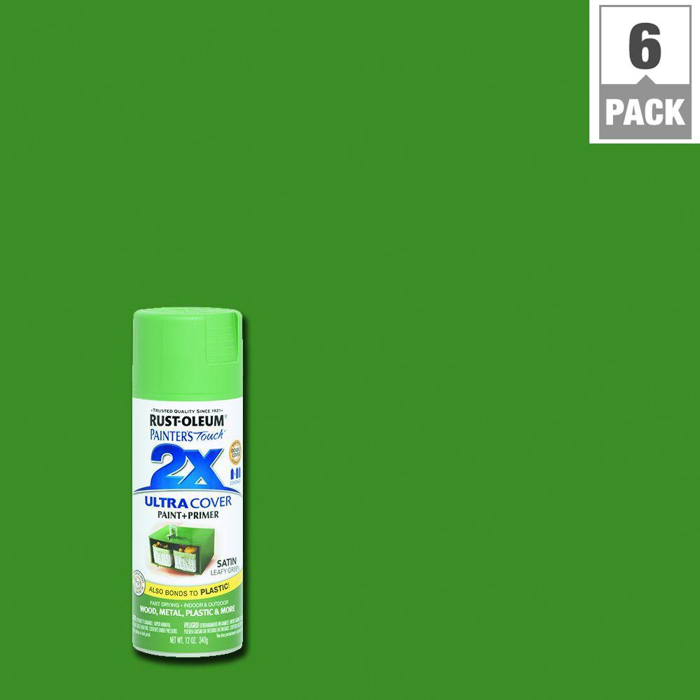 RustOleum Painter's Touch 2X 12 oz. Satin Leafy Green General Purpose Spray Paint (6Pack